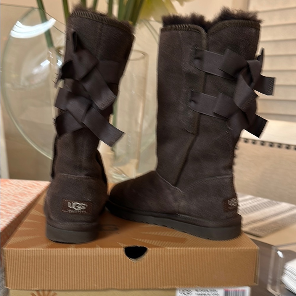 UGG Women's Bow Tall Boots - Charcoal